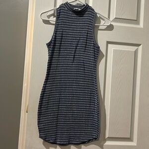 Blue and white the striped bodycon mini dress, size S
